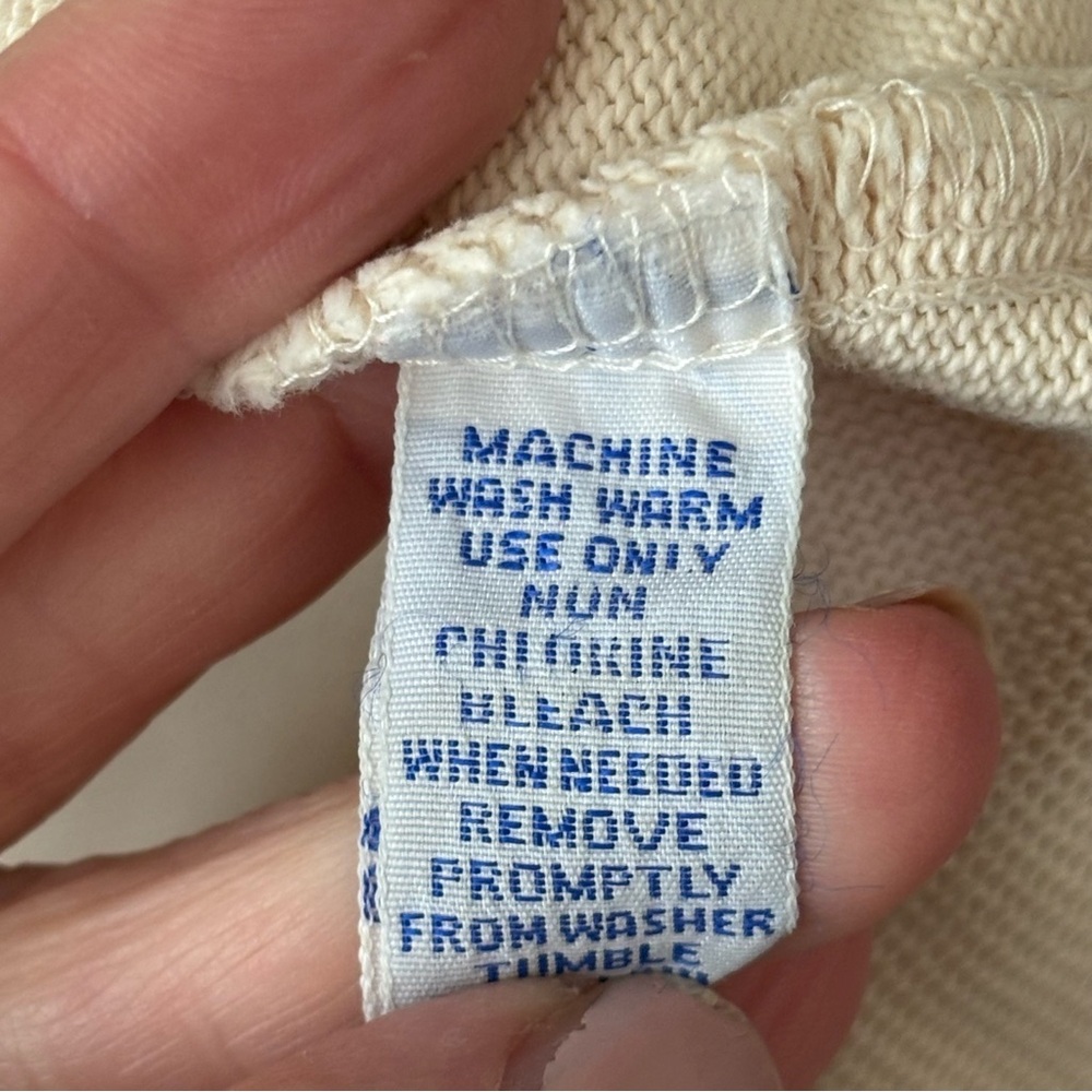 Vintage Polo Ralph Lauren Cream Cotton Rugby Polo Size XL - Picture 6 of 10